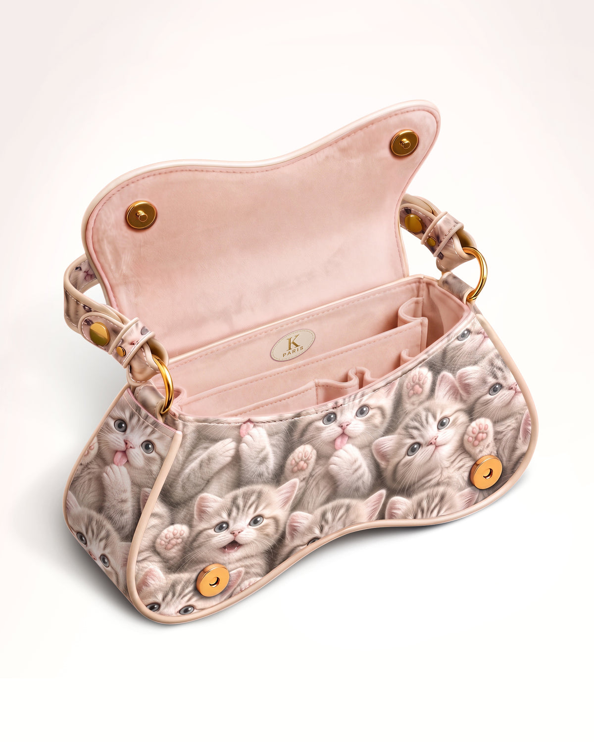 KUTEÈ Kitty Love paw print shoulder bag