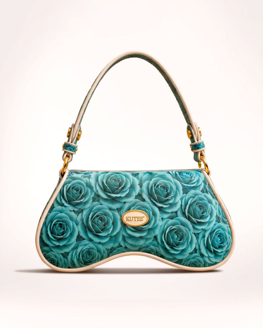 Rose Dream teal rose print KUTEE' shoulder bag, photo 2