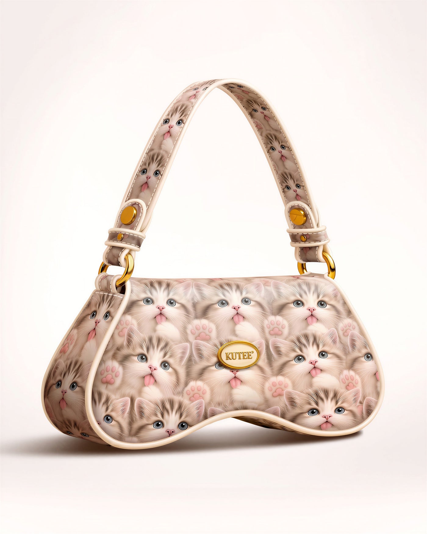 Kitty Love kitten print KUTEE' shoulder bag, photo 1